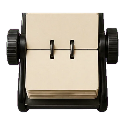 A rolodex of contact cards
